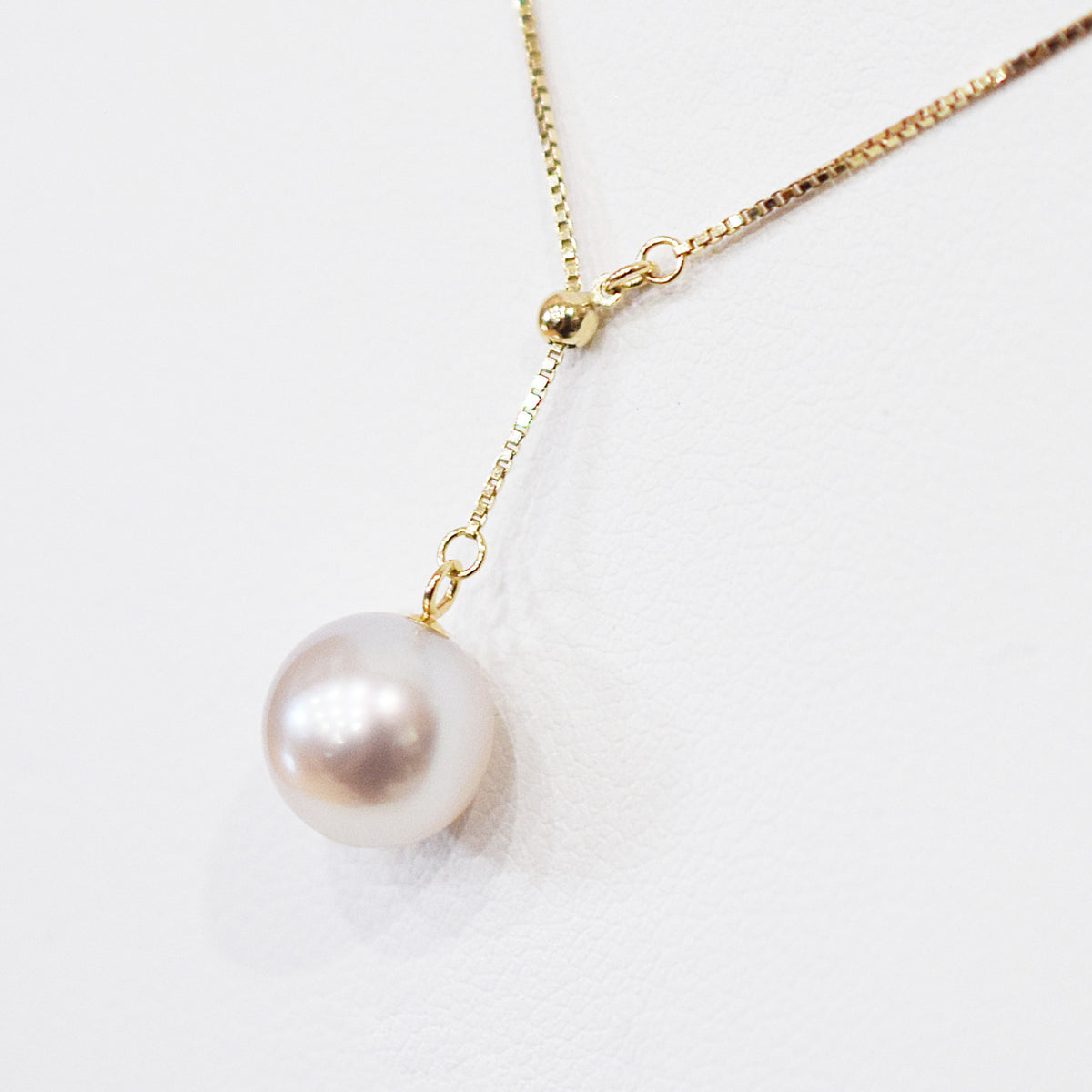 【K10YG / K10WG / K18YG / Pt850】Rare Natural color rank 8mm - 8.5mm Venetian chain Necklace Akoyapearl Japan あこや 真珠