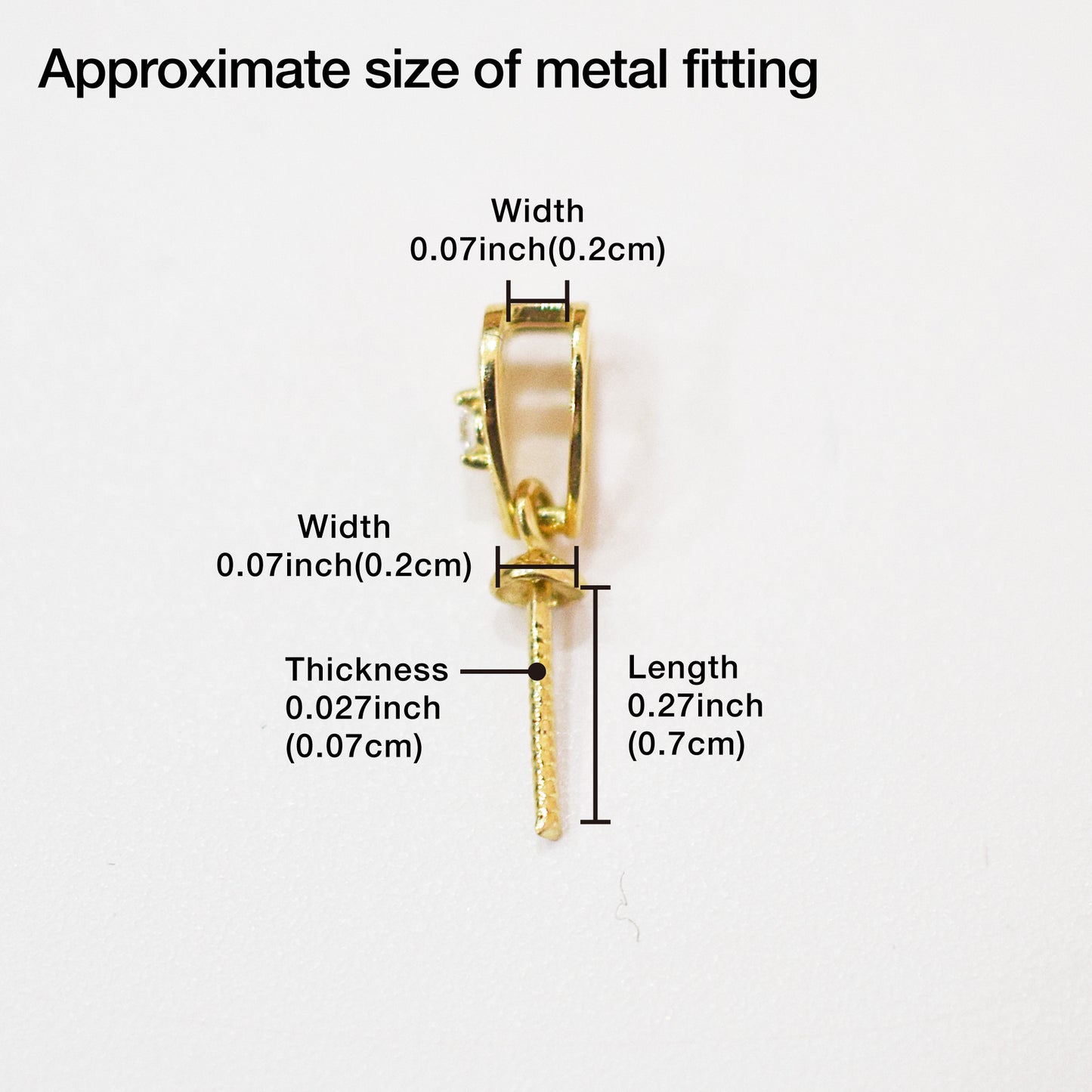 Only metal fittings 0.01ct K18YG Diamond Pendant top RP0009