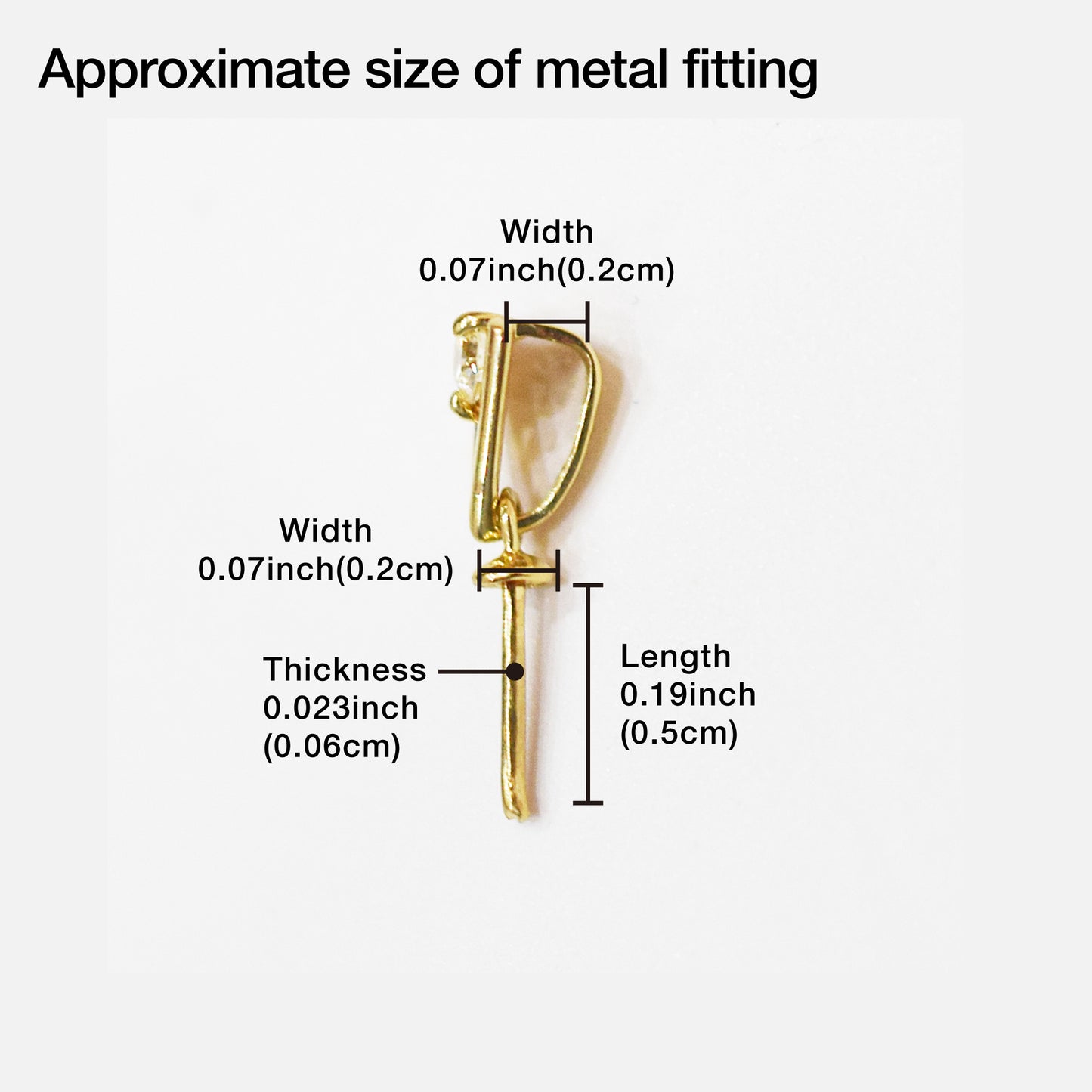 Only metal fittings 0.05ct K18YG Diamond Pendant top RP00021