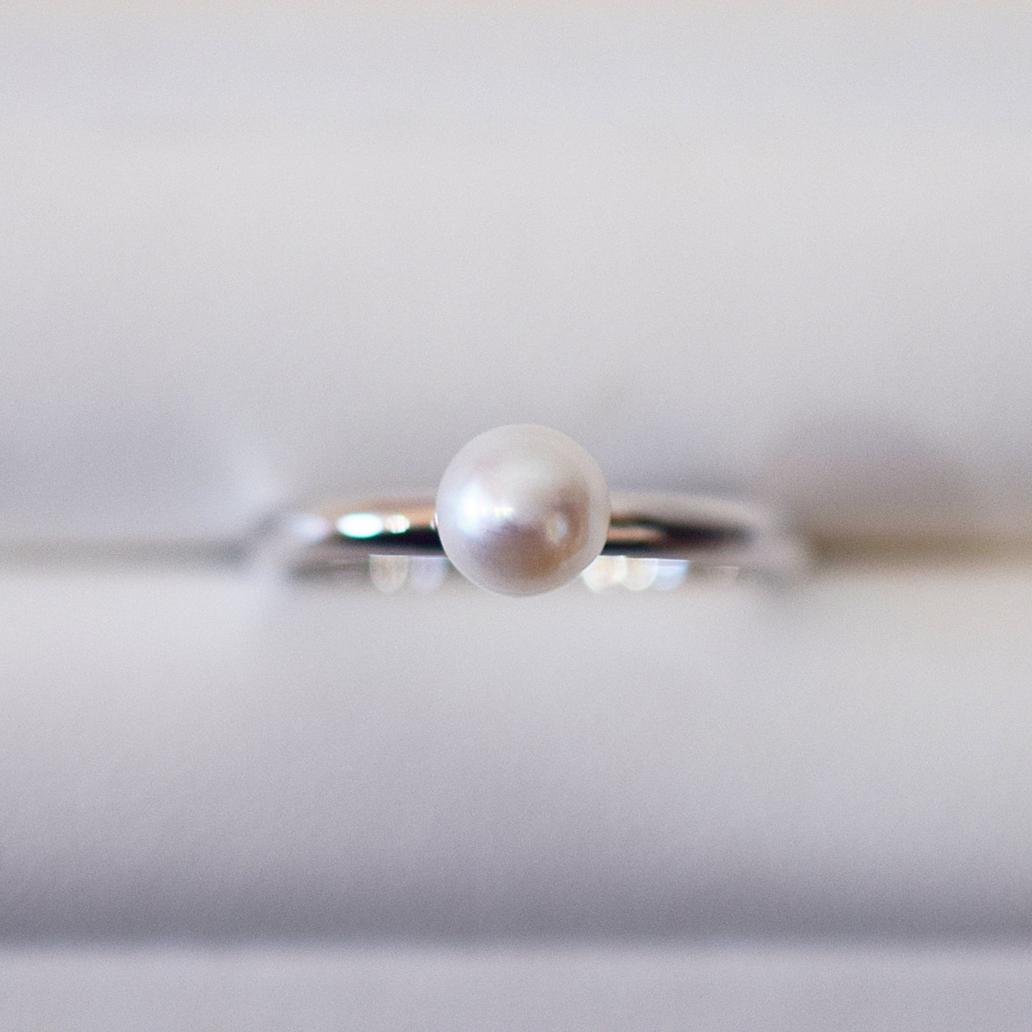 Hanadama rank 5.5mm - 6mm White pink Ring Sea Real Akoya Pearl From Japan 1pc pearl SV925 Silver reenspearl akoyapearl ring