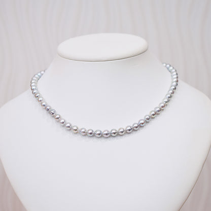Actual product Necklace Natural color 6mm - 7.5mm Real Akoya Pearl From Japan 16.9inch 43cm starand choker reenspearl