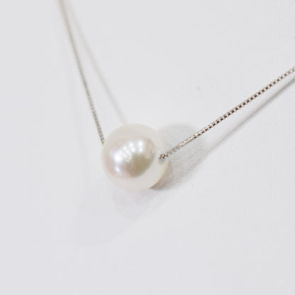 【K10 / K18】Rare White pink 7.5mm - 8.5mm Seawater Real Akoya Pearl necklace AkoyaPearl Japan あこや 真珠