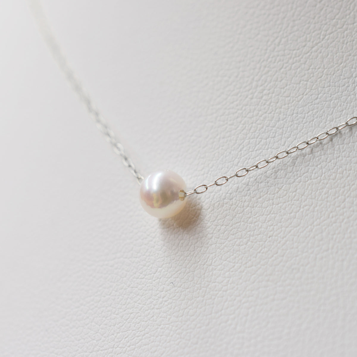 【K10 / K18】Rare White pink 5.5mm - 6.5mm Seawater Real Akoya Pearl necklace AkoyaPearl Japan あこや 真珠