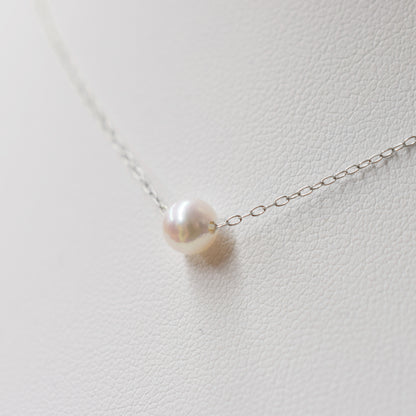 【K10 / K18】Rare White pink 5.5mm - 6.5mm Seawater Real Akoya Pearl necklace AkoyaPearl Japan あこや 真珠