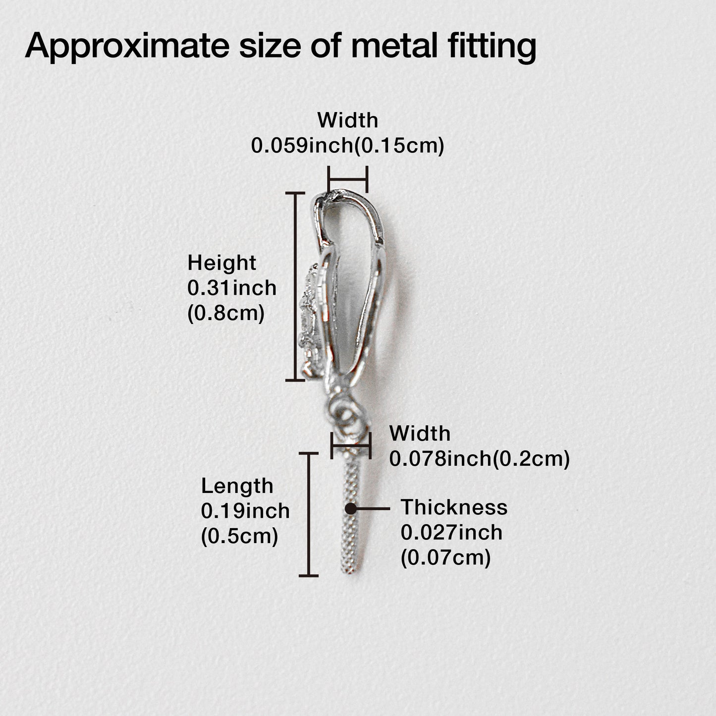Only metal fittings 0.02ct K18WG Diamond Pendant top SIK00031