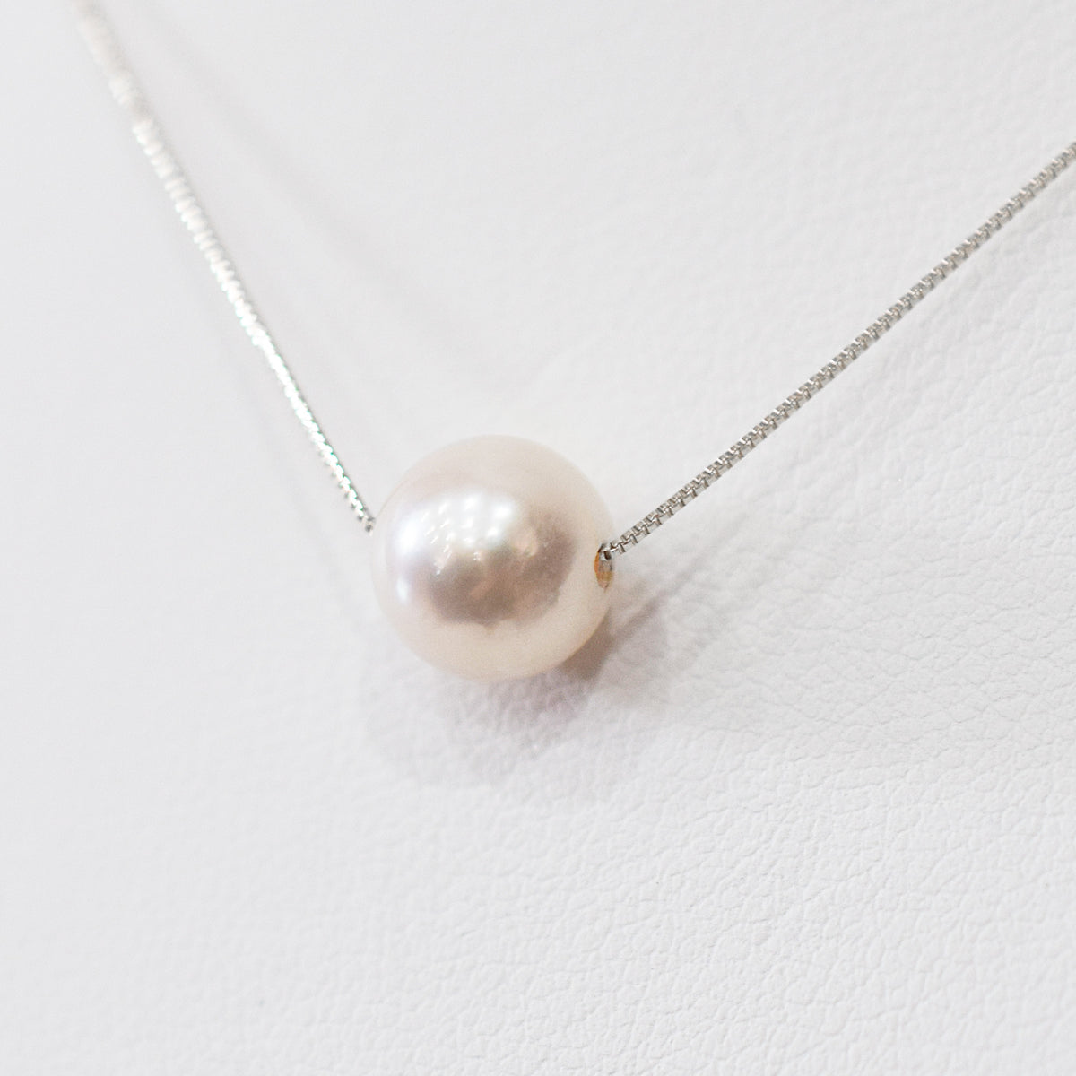 【K10 / K18】Rare White pink 7.5mm - 8.5mm Seawater Real Akoya Pearl necklace AkoyaPearl Japan あこや 真珠