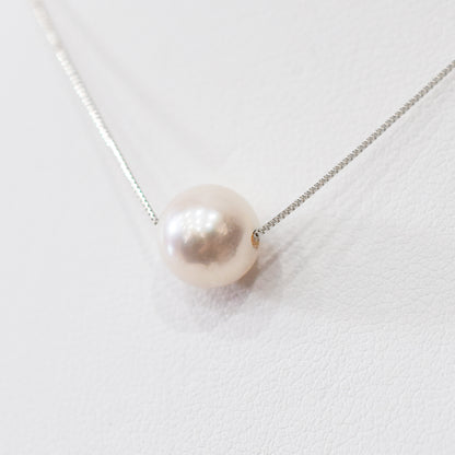 【K10 / K18】Rare White pink 7.5mm - 8.5mm Seawater Real Akoya Pearl necklace AkoyaPearl Japan あこや 真珠