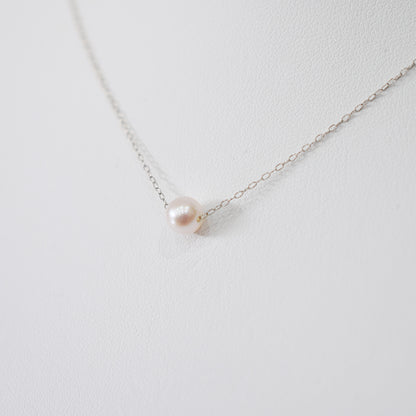 【K10 / K18】Rare White pink 5.5mm - 6.5mm Seawater Real Akoya Pearl necklace AkoyaPearl Japan あこや 真珠