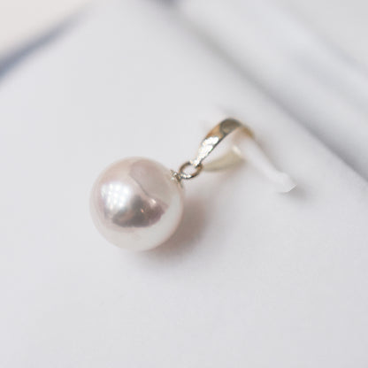 【K18YG / K18WG】Pendant top Only AAA Aurora Tennyo color Rare White pink 7.5mm - 8.5mm Akoya Pearl Japan Akoyapearl birthday あこや 真珠 日本 reenspearl