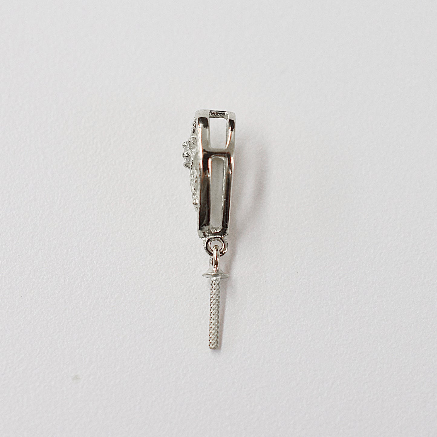Only metal fittings 0.01ct K14WG Diamond Pendant top RP00031