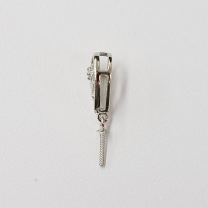 Only metal fittings 0.01ct K14WG Diamond Pendant top RP00031