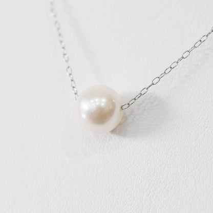 【K10 / K18】Rare White pink 7.5mm - 8.5mm Seawater Real Akoya Pearl necklace AkoyaPearl Japan あこや 真珠
