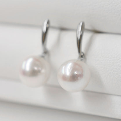 【K18YG / K14WG / K18PG】Hanadama rank White pink 7.5mm - 8.5mm Real Akoya Pearl Earrings Japan akoyapearl Japanese Seawater reenspearl あこや 真珠 日本 天草