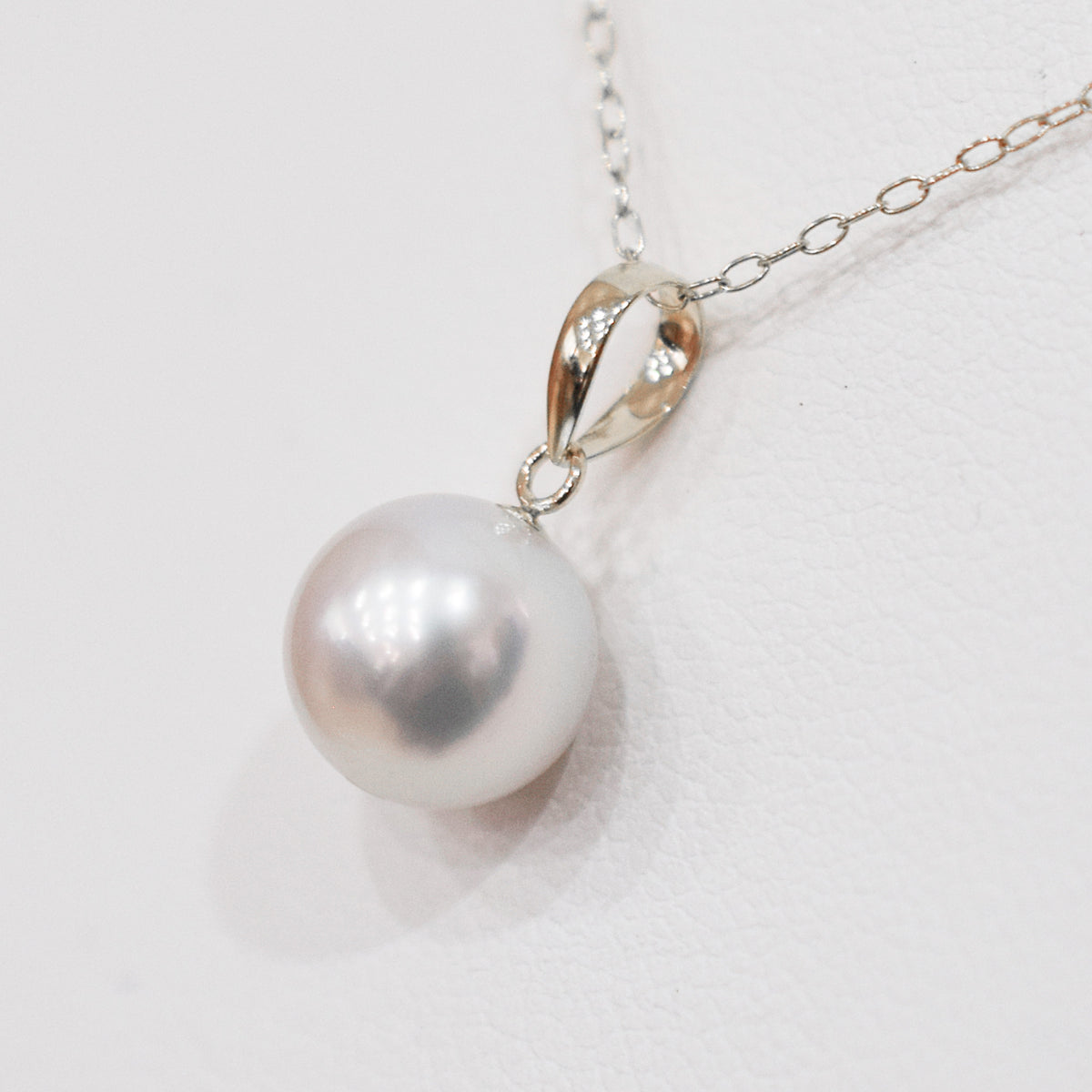 【K10 / K18】Rare Natural color 8.5mm - 9.5mm pendant necklace Akoya Pearl Real Japan Seawater pearl reenspearl akoyapearl 日本産 熊本 天草