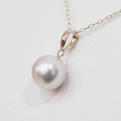 【K10 / K18】Rare Natural color 8.5mm - 9.5mm pendant necklace Akoya Pearl Real Japan Seawater pearl reenspearl akoyapearl 日本産 熊本 天草