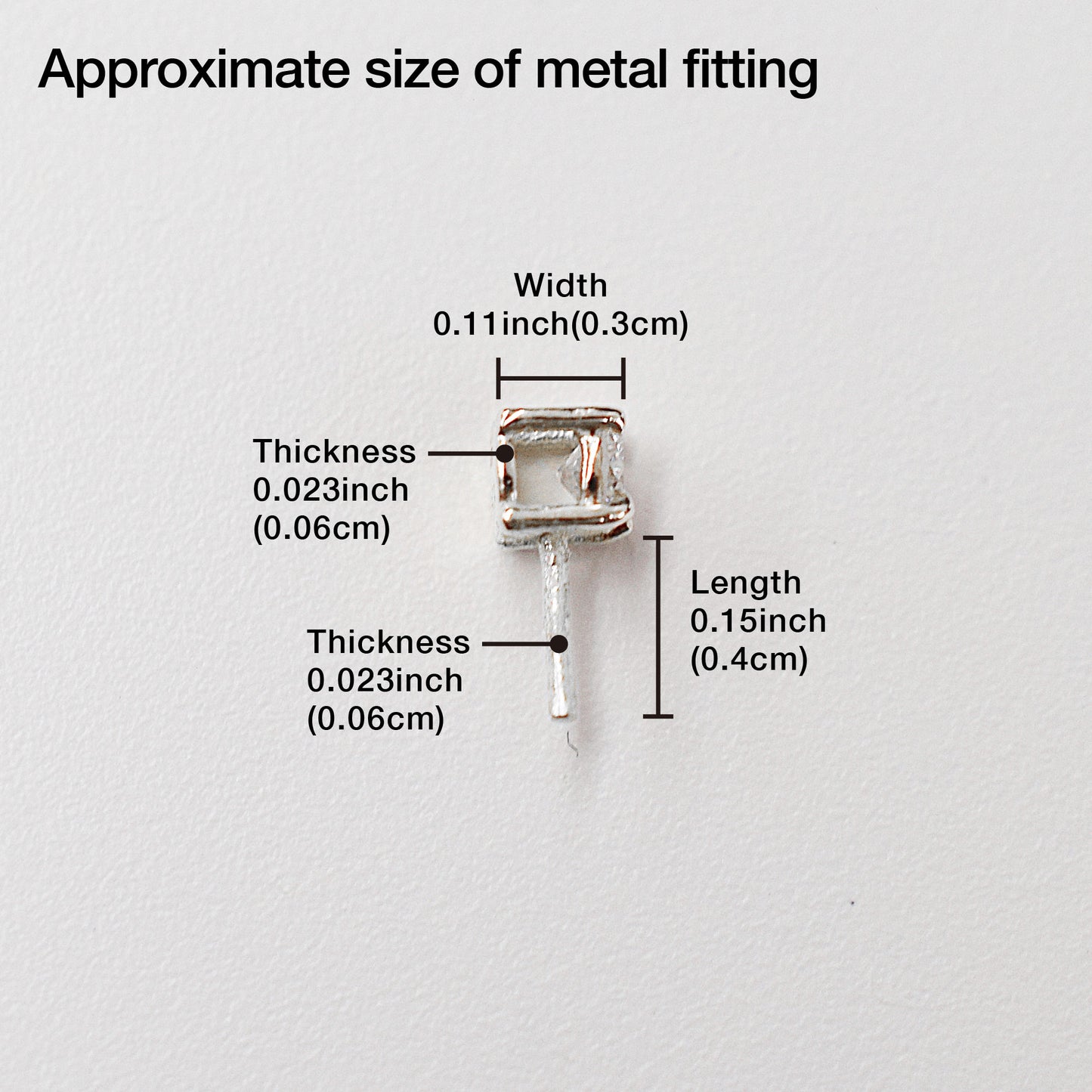 Only metal fittings 0.09ct K18WG Diamond Pendant top