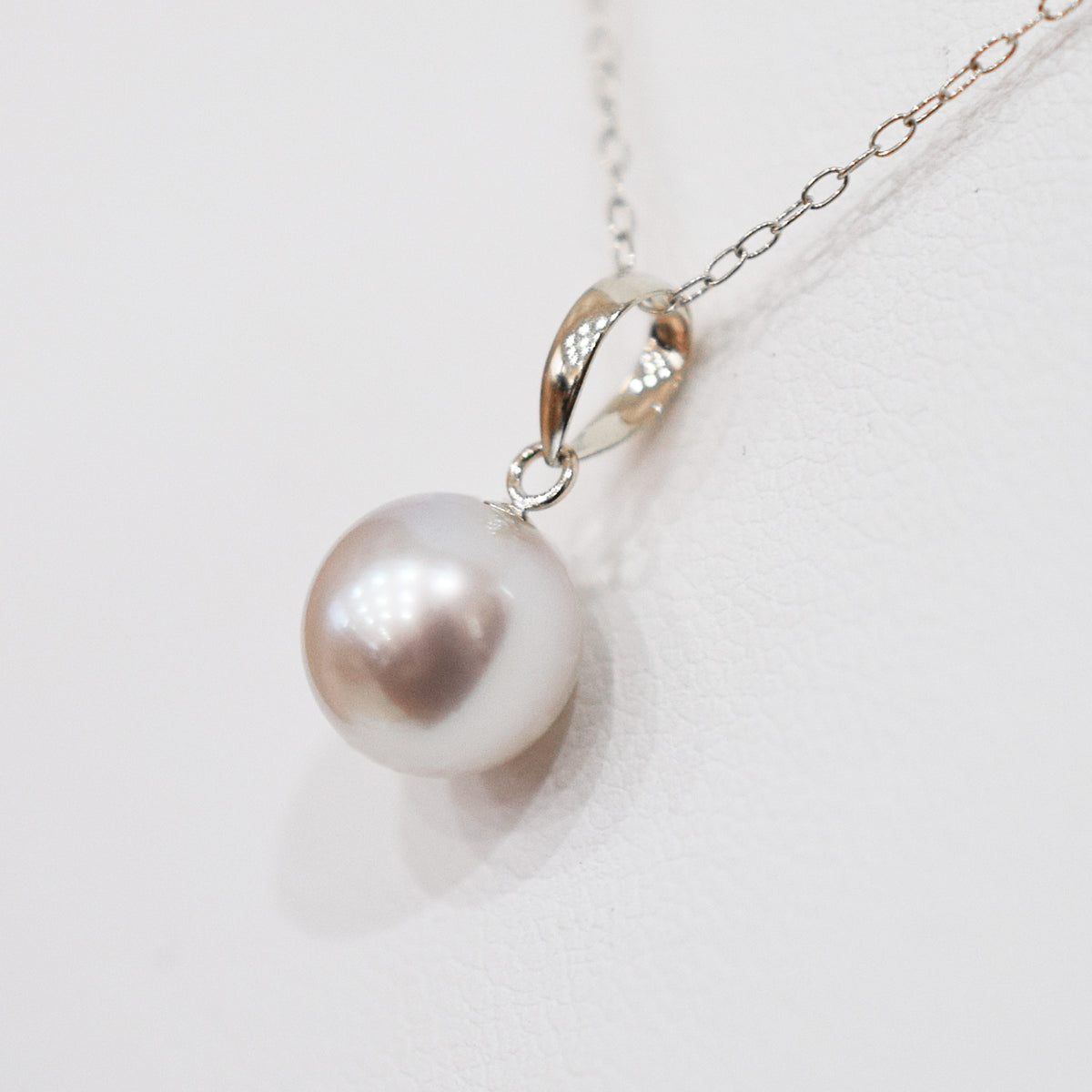 【K10 / K18】Rare Natural color 7.5mm - 8.5mm pendant necklace Akoya Pearl Real Japan Seawater pearl reenspearl akoyapearl 日本産 熊本 天草