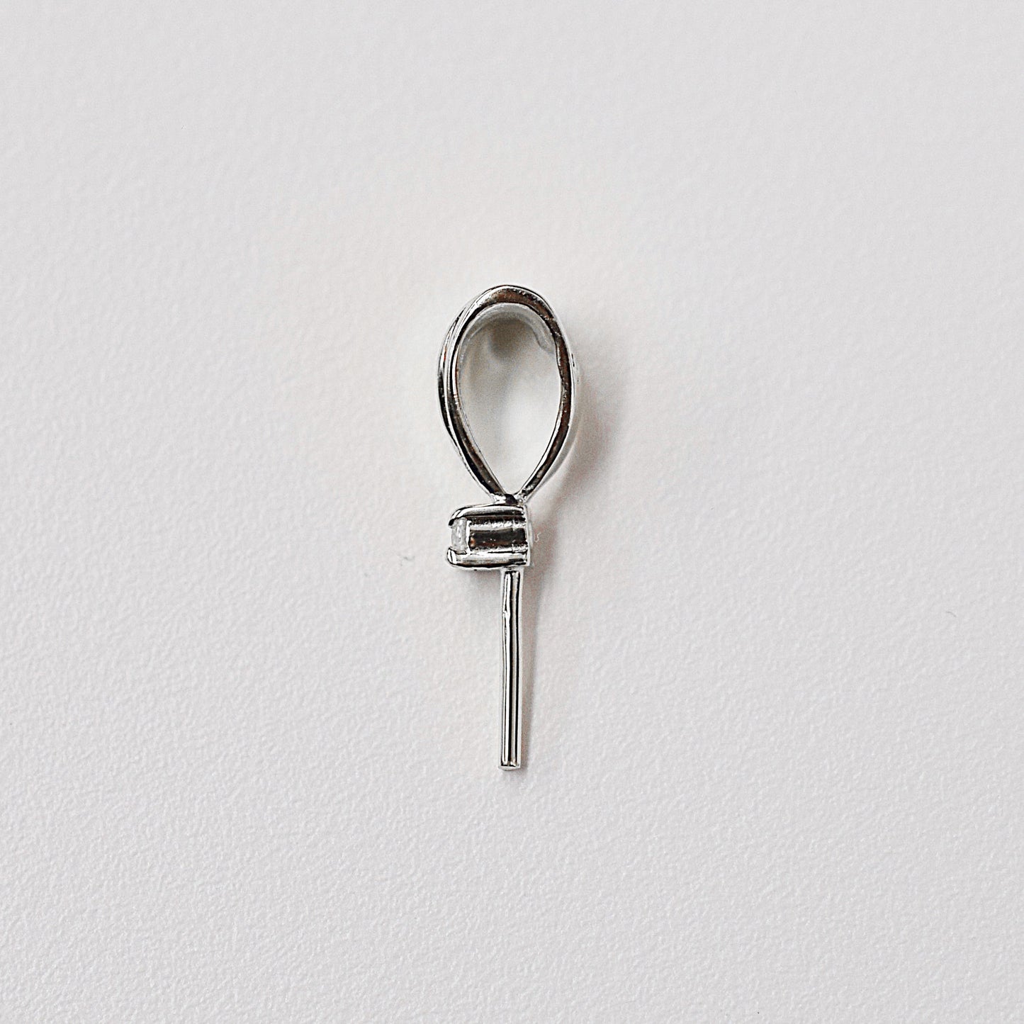 Only metal fittings 0.01ct K14WG Diamond Pendant top RP00031