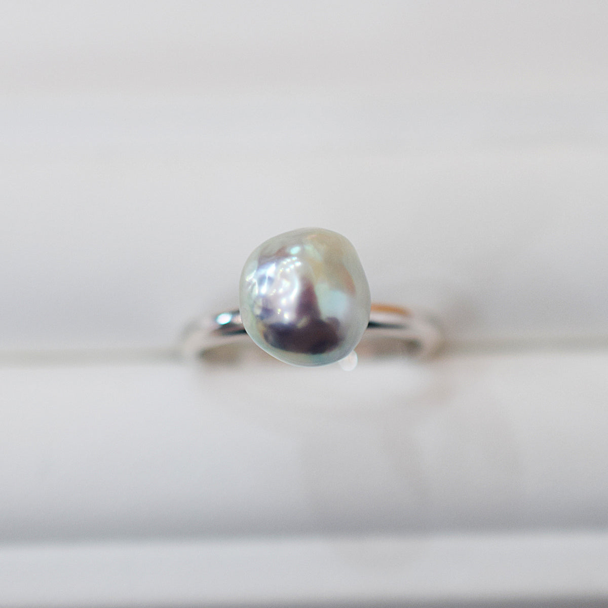 ［You can choose the pearl］Akoya Baroque pearl 8mm - 9mm Natural color Ring Sea Real akoya pearl From Japan 1pc pearl SV925 Silver reenspearl akoyapearl ring