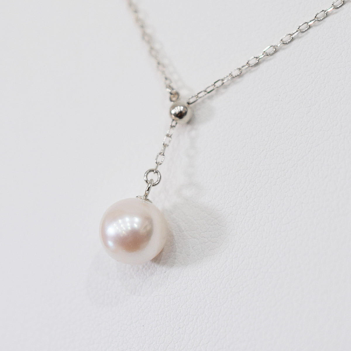 【K10 / K18 / Pt850】Rare White pink 7.5mm - 8.5mm Seawater Real Akoya Pearl necklace AkoyaPearl Japan あこや 真珠