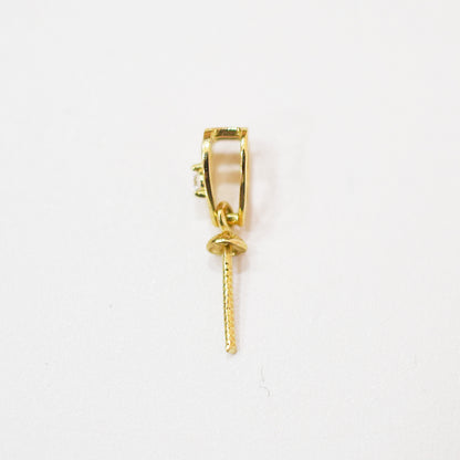 Only metal fittings 0.01ct K18YG Diamond Pendant top RP0009