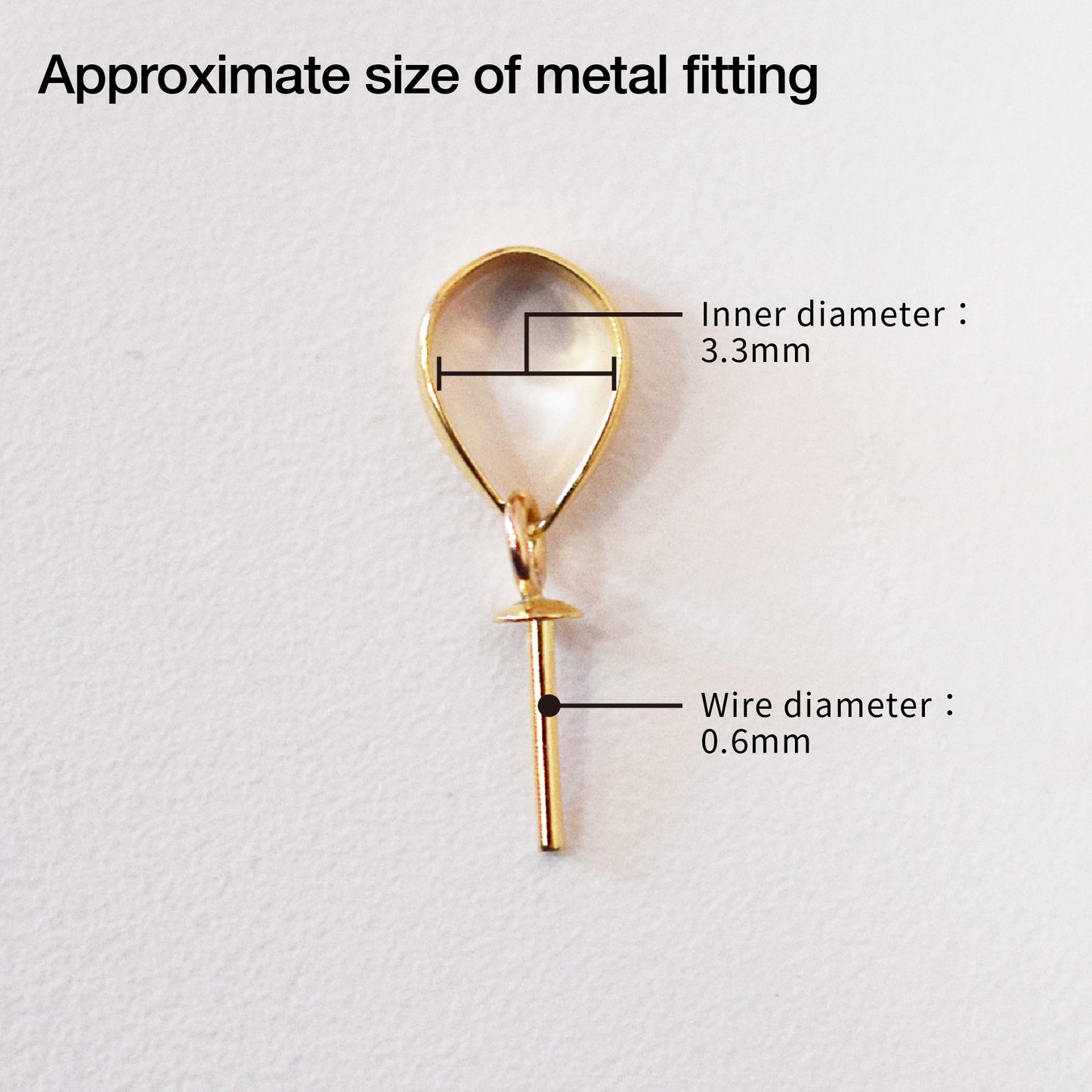 Only metal fittings K18YG Pendant top S size