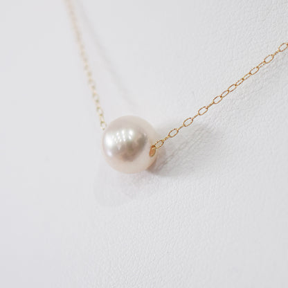 【K10 / K18】Rare White pink 7.5mm - 8.5mm Seawater Real Akoya Pearl necklace AkoyaPearl Japan あこや 真珠