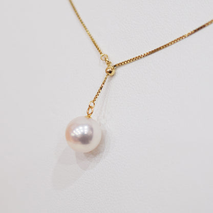 【K10 / K18 / Pt850】Rare White pink 7.5mm - 8.5mm Seawater Real Akoya Pearl Venetian necklace AkoyaPearl Japan あこや 真珠
