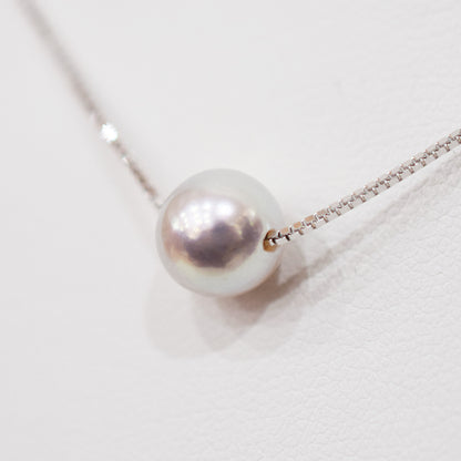 【SV925】Rare Natural color 8mm - 9mm Seawater Real Akoya Pearl Venetian necklace AkoyaPearl Japan あこや 真珠