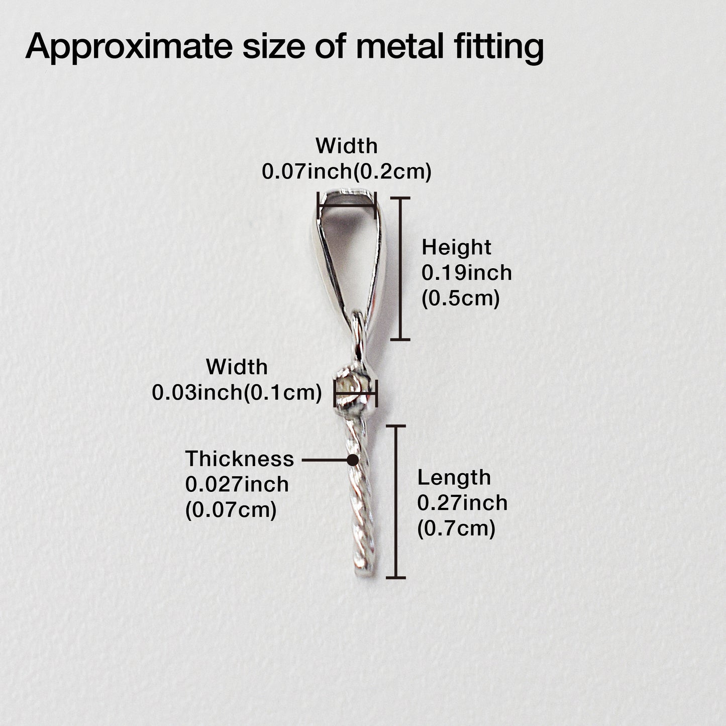 Only metal fittings 0.01ct K18WG Diamond Pendant top SIK0007
