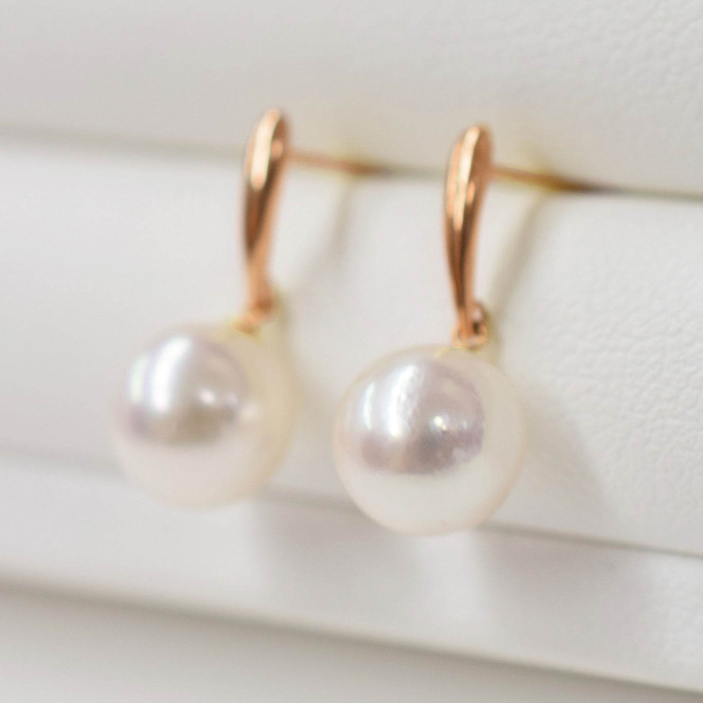 【K18YG / K14WG / K18PG】Hanadama rank White pink 7.5mm - 8.5mm Real Akoya Pearl Earrings Japan akoyapearl Japanese Seawater reenspearl あこや 真珠 日本 天草