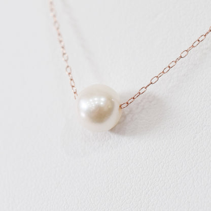 【K10 / K18】Rare White pink 7.5mm - 8.5mm Seawater Real Akoya Pearl necklace AkoyaPearl Japan あこや 真珠
