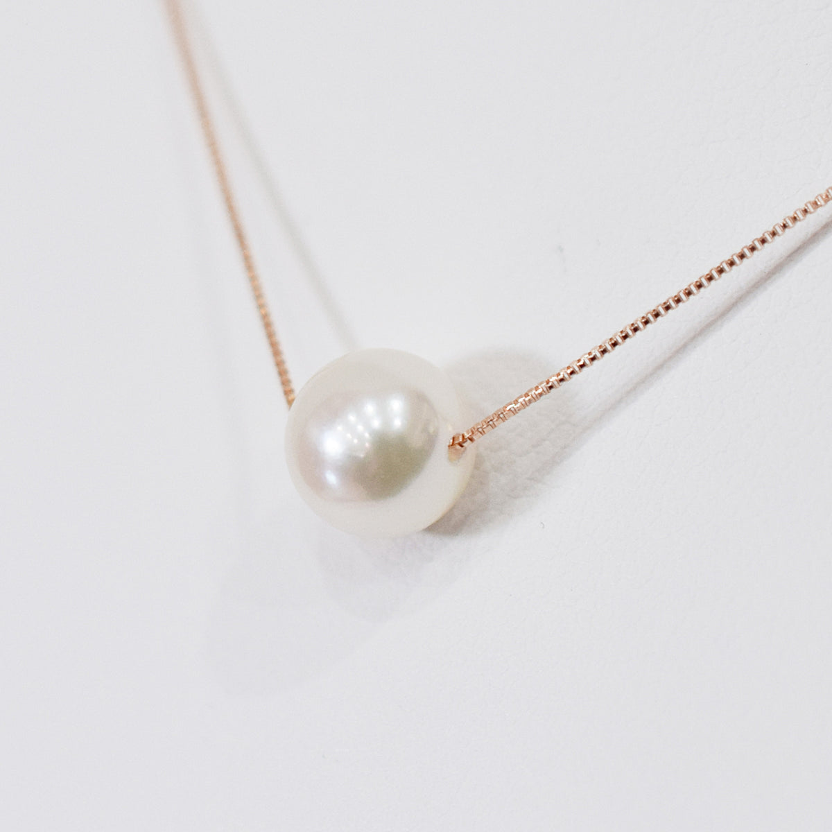 【K10 / K18】Rare White pink 7.5mm - 8.5mm Seawater Real Akoya Pearl necklace AkoyaPearl Japan あこや 真珠
