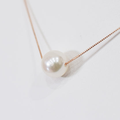 【K10 / K18】Rare White pink 7.5mm - 8.5mm Seawater Real Akoya Pearl necklace AkoyaPearl Japan あこや 真珠
