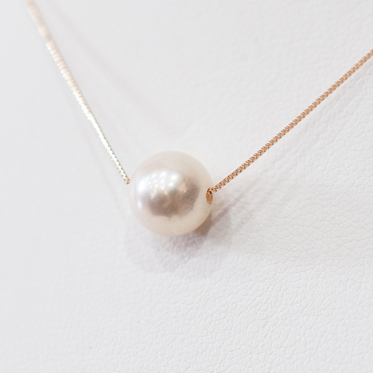 【K10 / K18】Rare White pink 7.5mm - 8.5mm Seawater Real Akoya Pearl necklace AkoyaPearl Japan あこや 真珠