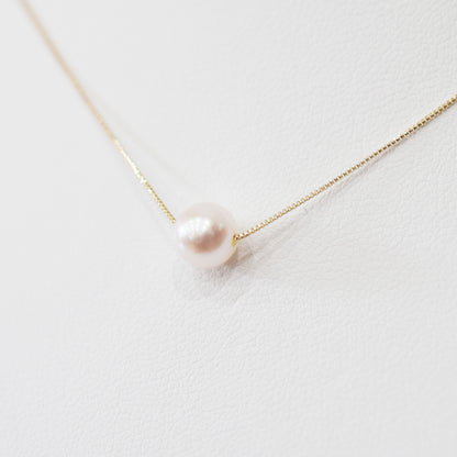 【K10 / K18】Rare White pink 5.5mm - 6.5mm Seawater Real Akoya Pearl necklace AkoyaPearl Japan あこや 真珠