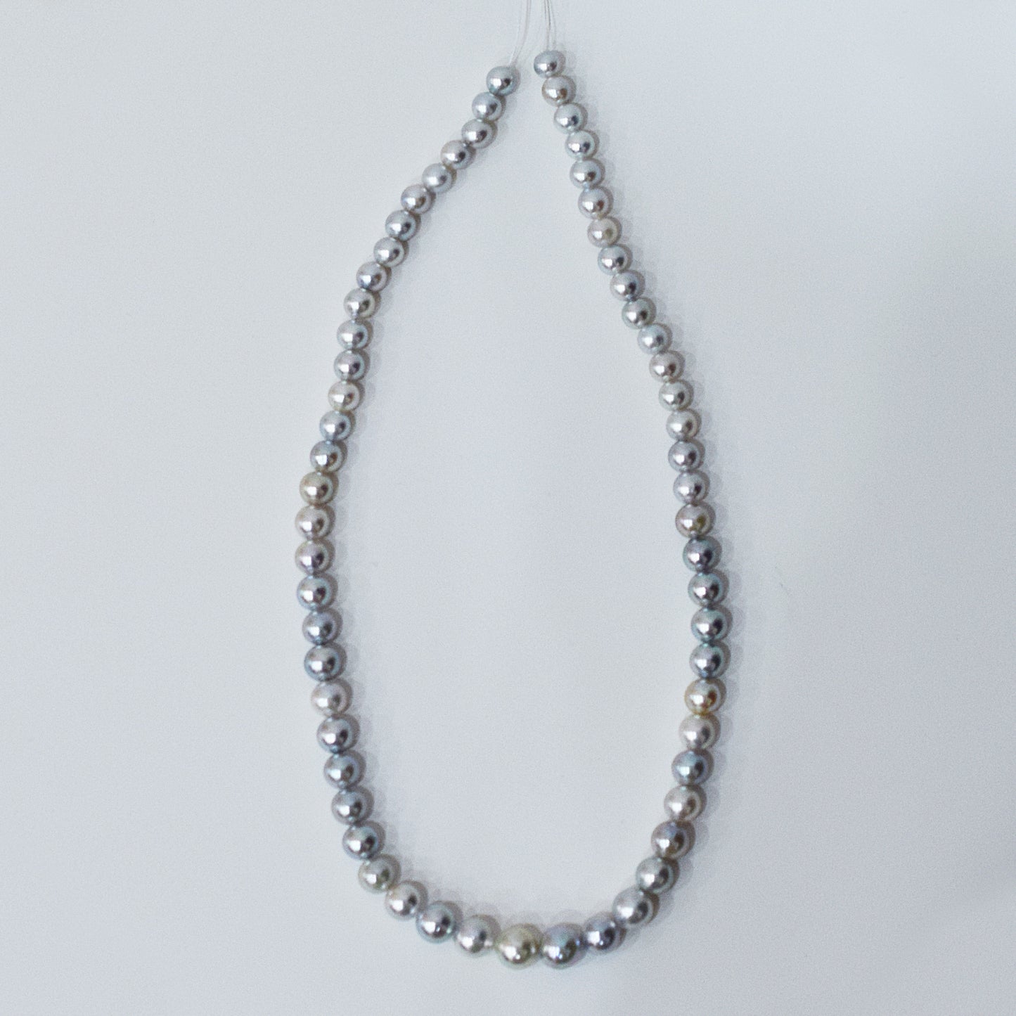 Actual product Necklace Natural multi color 6mm - 9.7mm Real Akoya Pearl From Japan 18.5inch 47cm starand choker reenspearl