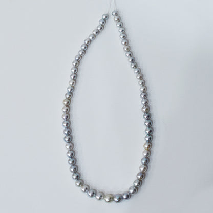 Actual product Necklace Natural multi color 6mm - 9.7mm Real Akoya Pearl From Japan 18.5inch 47cm starand choker reenspearl