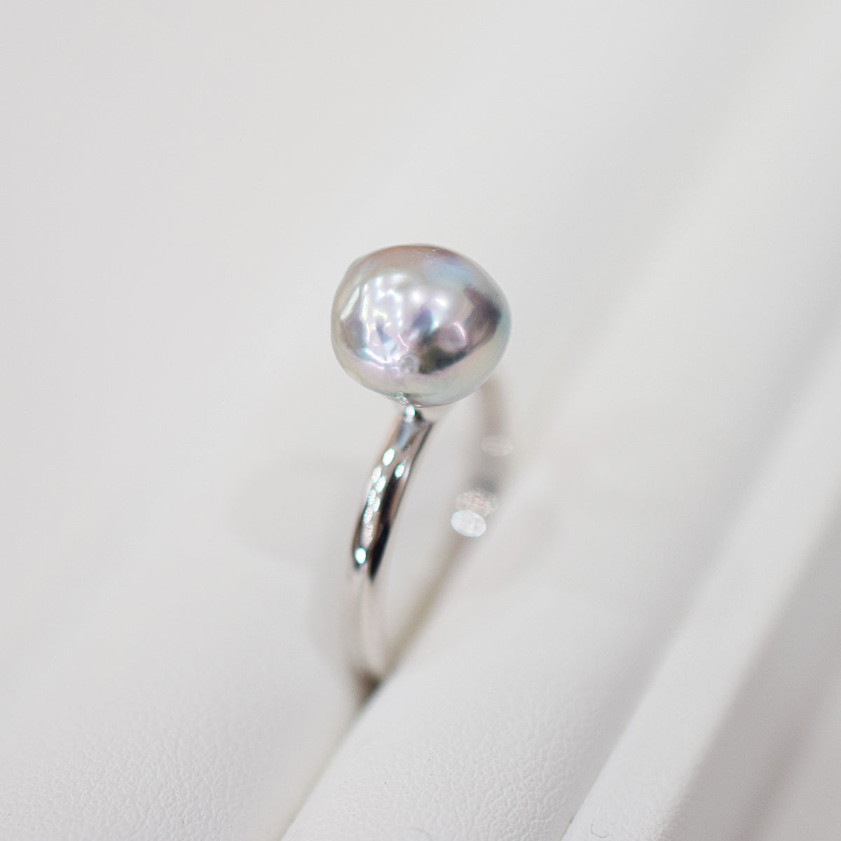 ［You can choose the pearl］Akoya Baroque pearl 8mm - 9mm Natural color Ring Sea Real akoya pearl From Japan 1pc pearl SV925 Silver reenspearl akoyapearl ring