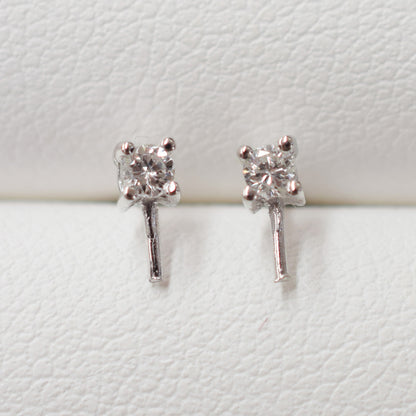Only metal fittings K18WG stud earring Metal fitting Recommended for pearls 7mm - 9mm