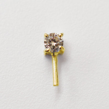 Only metal fittings 0.1ct K18YG Diamond Pendant top