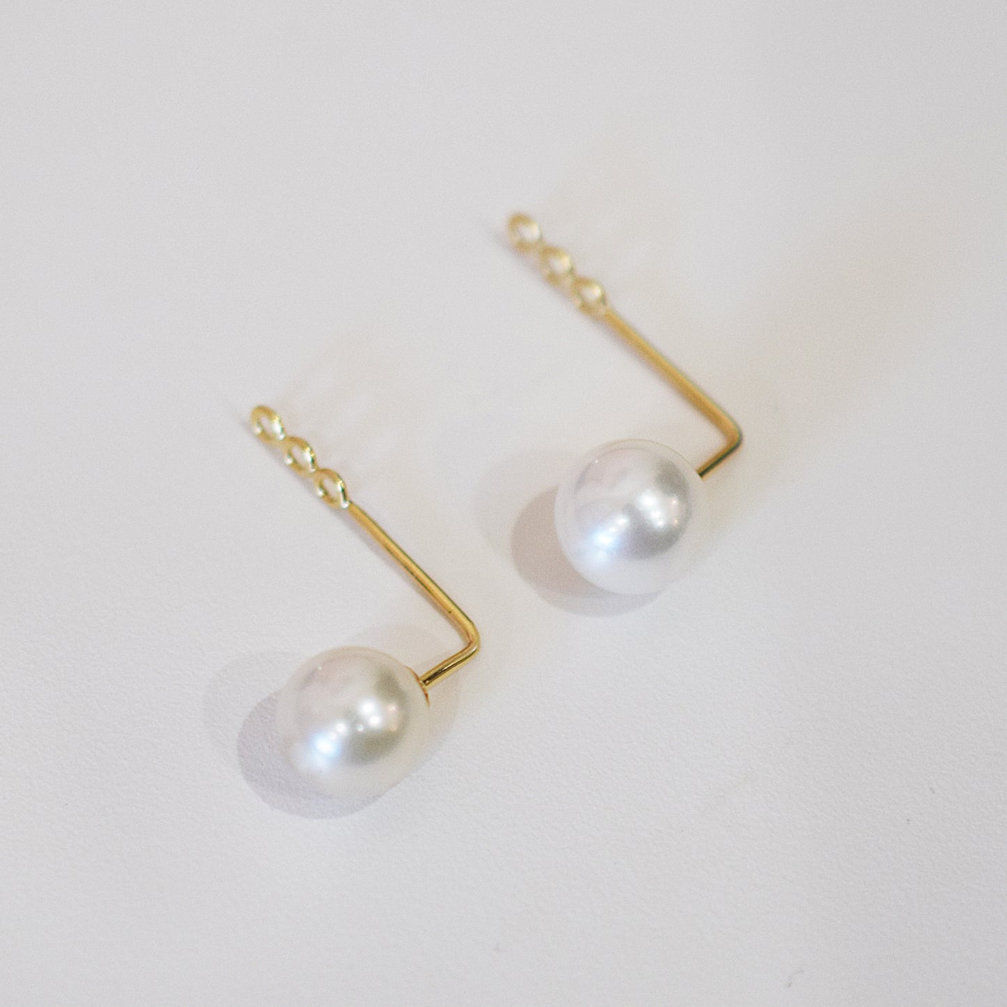 【K18YG / K14WG】Hanadama rank Whitepink 7.5mm - 8.5mm Earring jacket Seawater Real Akoya Pearl Japan anniversary Japanese Wedding あこや 真珠