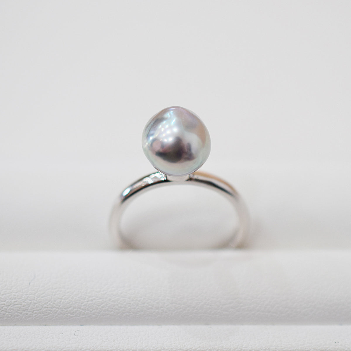 ［You can choose the pearl］Akoya Baroque pearl 8mm - 9mm Natural color Ring Sea Real akoya pearl From Japan 1pc pearl SV925 Silver reenspearl akoyapearl ring