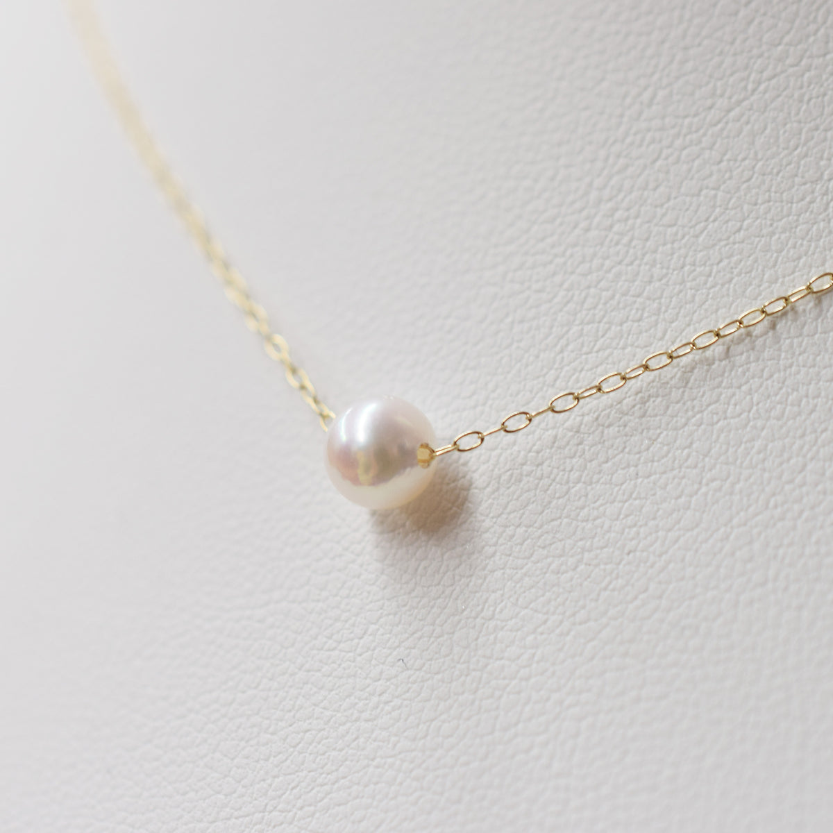 【K10 / K18】Rare White pink 5.5mm - 6.5mm Seawater Real Akoya Pearl necklace AkoyaPearl Japan あこや 真珠
