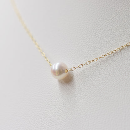 【K10 / K18】Rare White pink 5.5mm - 6.5mm Seawater Real Akoya Pearl necklace AkoyaPearl Japan あこや 真珠