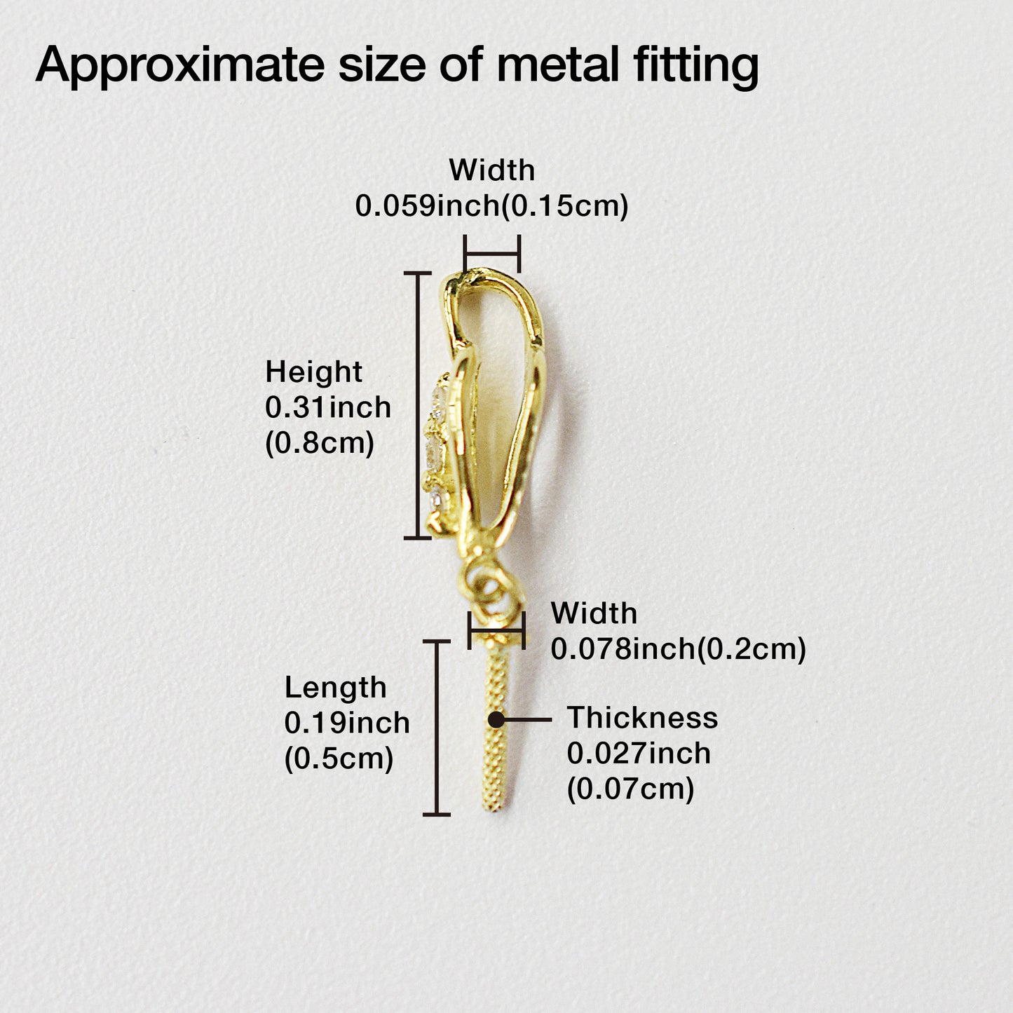 Only metal fittings 0.02ct K18YG Diamond Pendant top SIK00811