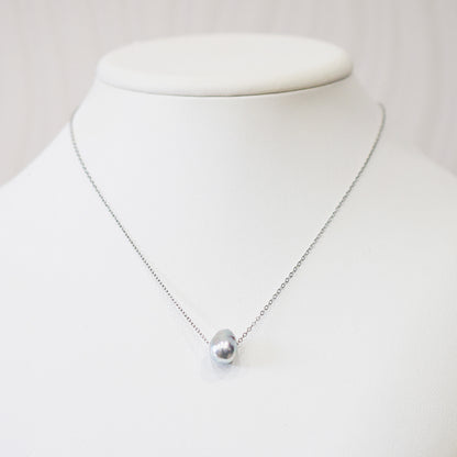 Actual product 11mm Necklace Natural color Seawater Real akoya Pearl Baroque Surgical Stainless Steel Japan reenspearl