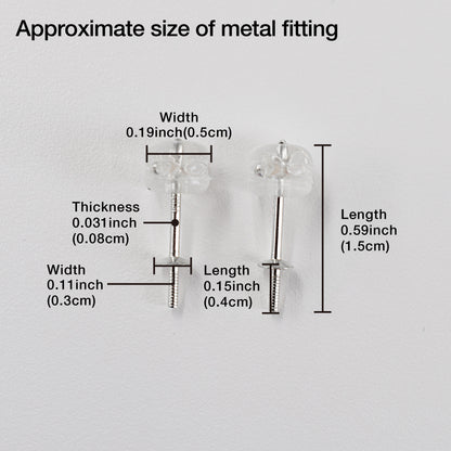 Only metal fittings K14WG stud earring Metal fitting Recommended metal fittings for pearls larger than 9mm