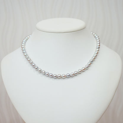 Actual product Necklace Natural color 6mm - 7.5mm Real Akoya Pearl From Japan 16.9inch 43cm starand choker reenspearl