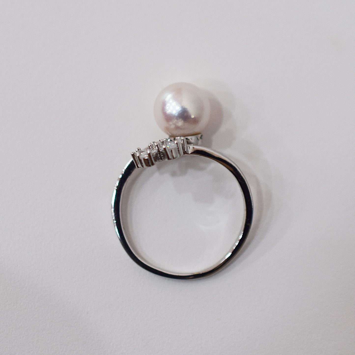 Actual product Rare White pink 8mm - 8.5mm Ring Sea Real Akoya Pearl From Japan SV925 Silver reenspearl akoyapearl